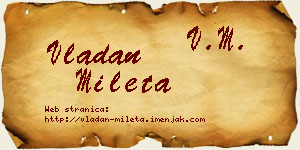 Vladan Mileta vizit kartica